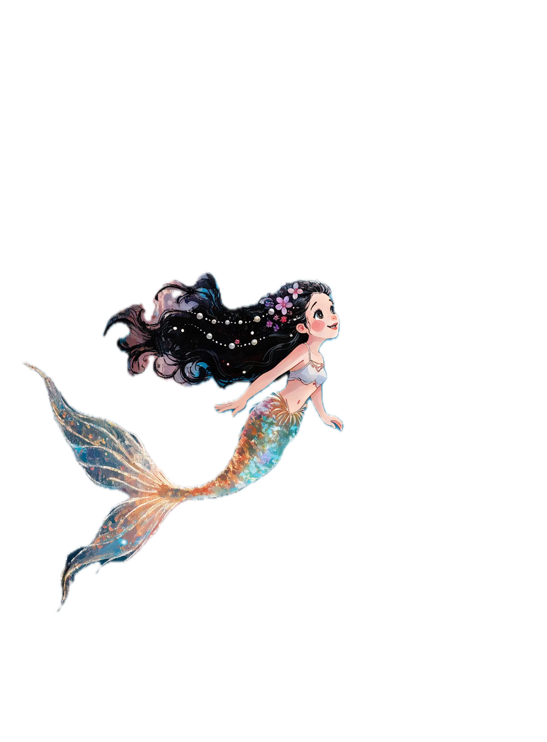 Mermaid with pearl